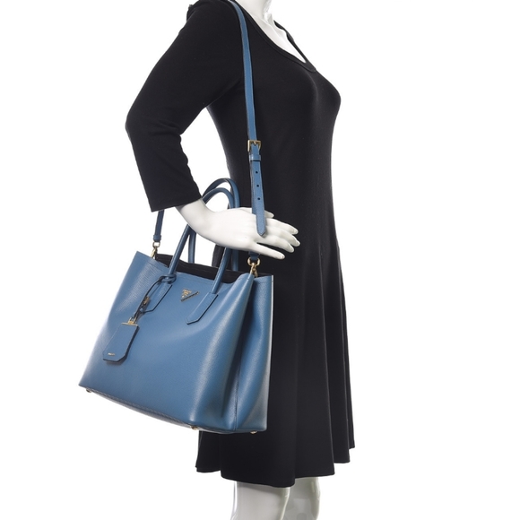 Prada Double Cuir Medium Saffiano Crossbody Bag - Picture 16 of 16